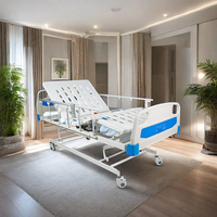 Vente en gros de lit médical en plastique ABS à rail latéral en alliage d'aluminium lit d'hôpital automatique à roulette muette unilatérale