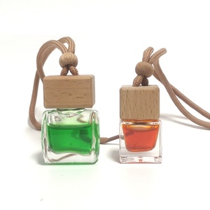 Luxury Empty Custom Made 8ml 12ml Screw Cap <b>Car</b> Hanging Liquid Perfume Fragrance <b>Diffuser</b> Square Glass Bottle Freshener Colorful - Product Image 6