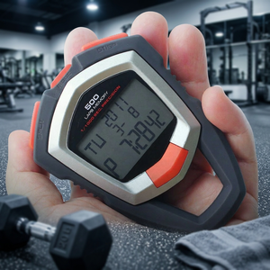 <b>Digital</b> Stopwatch 500 Lap Memory Chronograph Pedometer LCD Display Unisex Sports Timer with Button <b>Battery</b> - Product Image 1