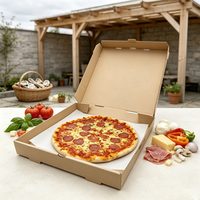 Boîtes à pizza en carton ondulé kraft, résistantes à la graisse, avec logo personnalisé, finition mate UV, qualité alimentaire, fournisseur direct d'usine SP3415.