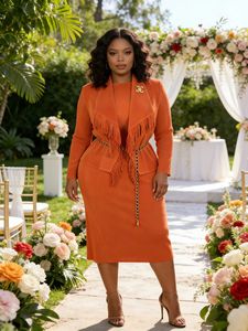 Jupes grandes tailles pour femmes africaines, élégantes, décontractées, de haute qualité, couleur unie, <span class=keywords><strong>jupe</strong></span> plissée Miyake pour femmes, ensemble <span class=keywords><strong>jupe</strong></span> deux pièces pour soirée - Product Image 4