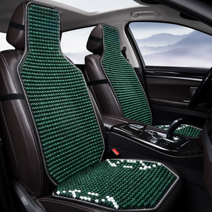 Coussin de siège de voiture en perles de bois de taille universelle Coussin de siège de voiture confortable et sportif Style Massage de refroidissement Respirant Protecteur de housse de siège - Product Image 3