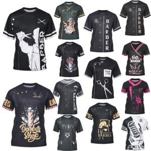 Vinne 2024 nuovo stile uomo donna barbiere t-shirt 3D tutto stampato abbigliamento da lavoro camicie regalo <span class=keywords><strong>parrucchiere</strong></span> - Product Image 1