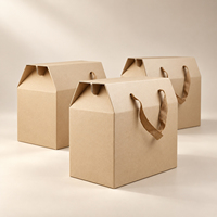 Boîtes en papier kraft personnalisables pour fruits et légumes, spécialités locales, estampillage pour le Festival de la Mi-Automne, pour l'emballage de cadeaux