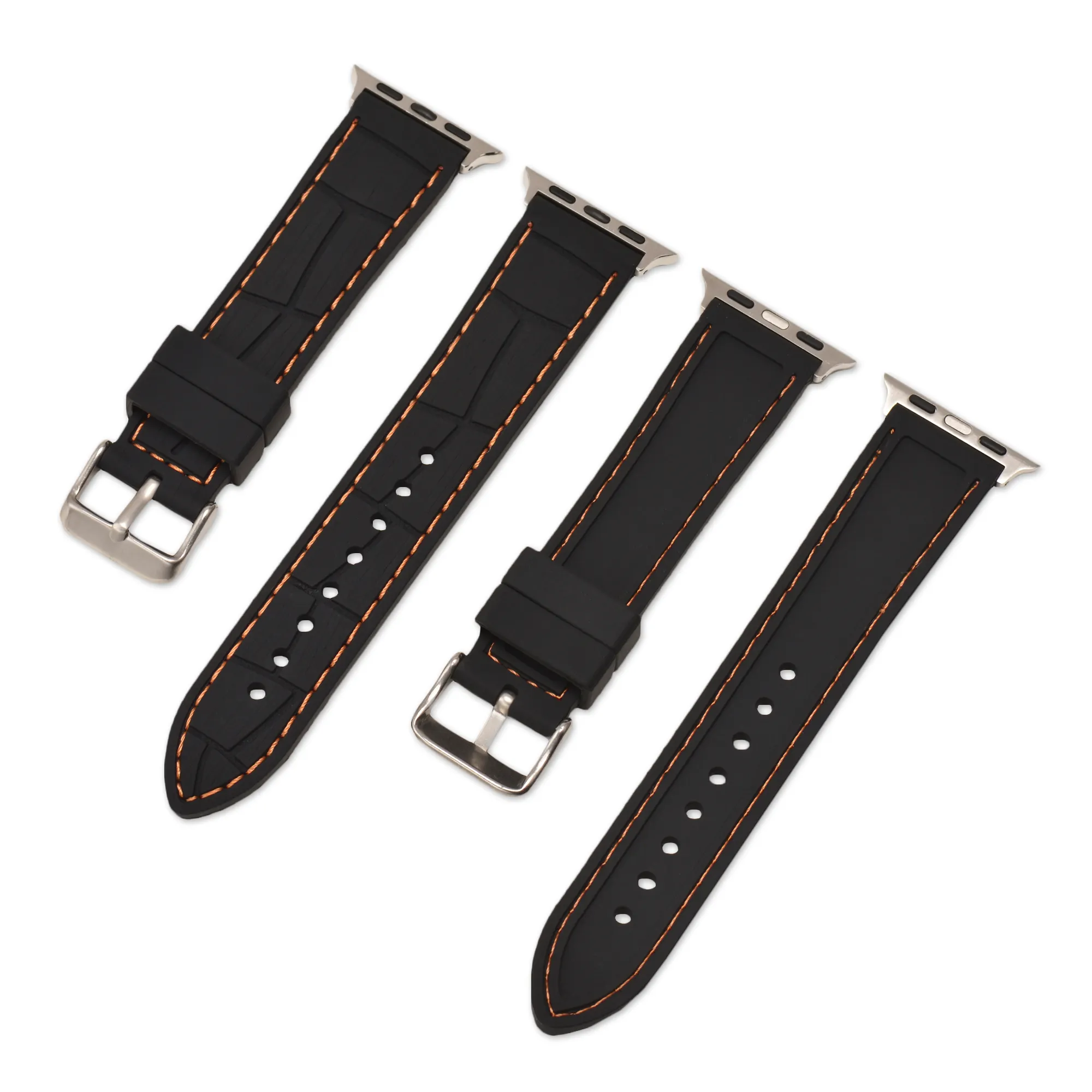 38mm 42mm Luxury Watch Bands Men Women Silicone Rubber Wrist Watch Strap for Apple iwatch