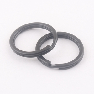 Matt đen 20mm Kim loại phẳng chia vòng chìa khóa cho móc chìa khóa - Product Image 6