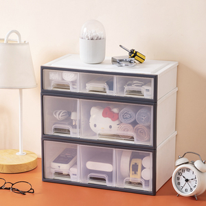 Caja de Almacenamiento de Cosméticos de Plástico, Cajones de Almacenamiento Apilables Multifuncionales para Escritorio, <span class=keywords><strong>Organizador</strong></span> de <span class=keywords><strong>Maquillaje</strong></span> - Product Image 5
