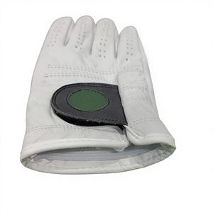 Gants de golf en cuir Cabretta blancs professionnels |   Marqueur de balle personnalisé Performance Grip |   Équipement de golf respirant et doux au toucher pour les tournois - Product Image 2