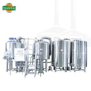 Kompletter Edelstahl 100 200 300 500 Liter Brauerei Sudhaus für kleine Unternehmen