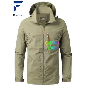 Custom Logo Printed Men's Soft-Shell Varsity Jacket Waterproof Windproof Protection For Spring Fall Outdoors