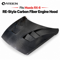 Capot moteur ventilé en fibre de carbone de style REA pour Mazda RX8 2003-2012, pièces de carrosserie automobile, accessoires de voiture