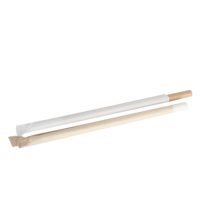 Pailles pour thé écologique à bulles, tout deux pièces, enveloppées individuellement, en papier biodégradables, en stock