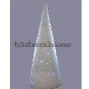 Feather Factory Festive & Party Supplier FT-31 Goose Coquille Feather Tree With Light Handmade Christmas Tree Decoration