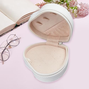 Elegant PU Leather Heart Jewelry Display Cabinet With Custom Logo Wholesale Material <b>Storage</b> <b>Box</b> for Retail Gift Packaging - Product Image 2
