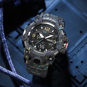 นาฬิกาข้อมือดิจิตอล SMAEL 8008MC รุ่นปี 2022 คุณภาพสูง แฟชั่น หน้าจอ LED ปรับแต่งได้ สายซิลิโคน นาฬิกาสปอร์ตสำหรับผู้ชาย - Product Image 5