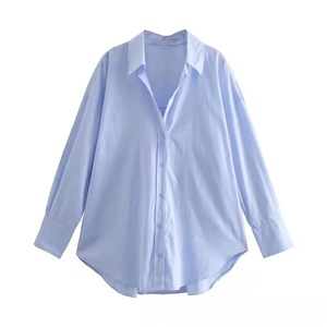 Nouvelle chemise décontractée blanche pour le printemps 2026, coupe ample, manches longues, en coton, idéale pour les trajets quotidiens - Product Image 2