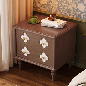 Armoire de rangement en bois massif de style vintage, couleur noyer, design français, meubles de chambre à coucher - Product Image 2