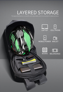 <span class=keywords><strong>2025</strong></span>กระเป๋าเป้สะพายหลังผู้ชาย LED กันน้ำ, กระเป๋าเป้สะพายหลังขี่จักรยานรถจักรยานยนต์อัจฉริยะพร้อมซิปปิดกระเป๋าเป้กีฬาลำลอง - Product Image 4