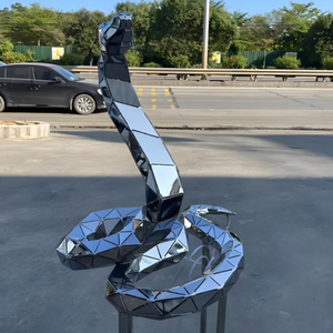 Patung hewan logam taman dipoles tinggi patung kuda baja tahan karat untuk dijual - Product Image 5