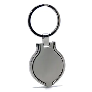 Round Insert Family Pictures Mini Pocket Mirror Frame Keyring Key Holder Souvenir Gifts Promotion Metal Photo Frame Key Chain