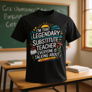 Camiseta para profesores sustitutos, diseño legendario para educadores - Product Image 3