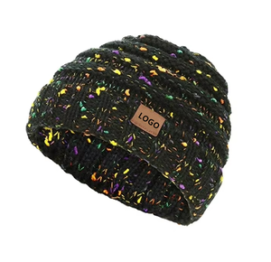 Fashion Plain <b>Hat</b> <b>Beanies</b> With Custom Embroidery Knit Winter Thick Solid Fleece Lined <b>Beanie</b> <b>Hats</b> for Kids - Product Image 1
