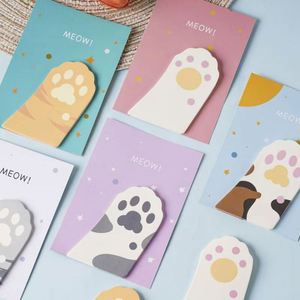 Multicolor Kawaii Cat Paw Design Customizable <b>Memo</b> <b>Pads</b> Cute Office School Paper Writing Gifts Special-Shape Self-Adhesive <b>Memos</b> - Product Image 2