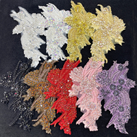 PE071 Applique de ceinture de corsage de mariage en strass perlé de cristal coloré populaire pour robe de mariée