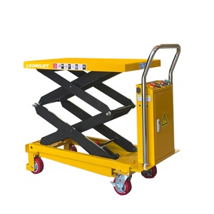 Table élévatrice semi-électrique série DP300/DPS350, capacité 300/350 kg, élévateur à ciseaux hydraulique, batterie 12V, acier inoxydable, matériel d'atelier - Product Image 2