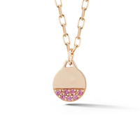Moneda minimalista carta personalizada Logo Mini disco redondo encanto collares