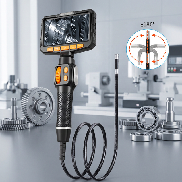 Portable Endoscope HD Digital Borescope Inspection with 5" Screen Helpful Tool Car Repair Hvac Tools Industrial Endoscope Camera