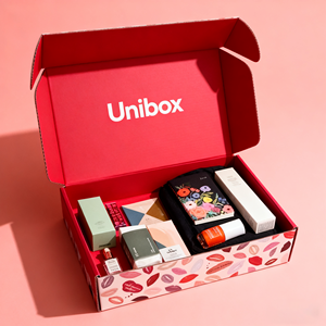 Thiết kế miễn phí màu hồng sang trọng biểu tượng tùy chỉnh chăm sóc da bao bì hộp bưu phẩm với sóng chèn vẻ đẹp thiết lập giấy vận chuyển hộp - Product Image 1