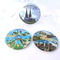 Ouvre-bouteille rond de petite taille pour touristes, aimant de réfrigérateur en acier, souvenir, aimant de réfrigérateur, ouvre-bouteille
