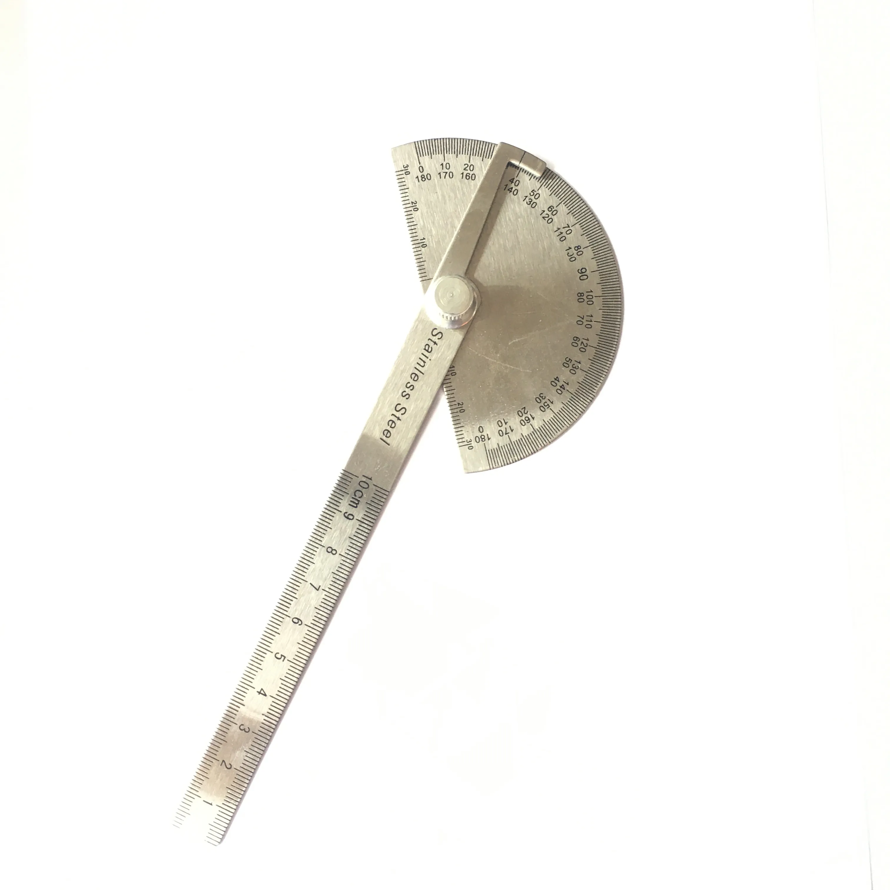 180 degree Precision Protractor Stainless Steel Angle Finder Arm Measuring Ruler Tool