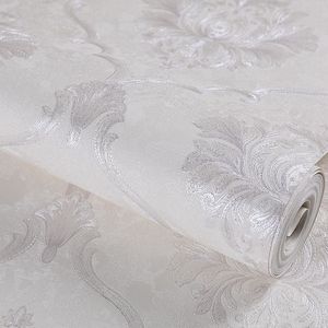 Carta da Parati in PVC con Motivo Floreale 3D Classico, Design Europeo, per Uso Commerciale, Hotel, Isolamento Termico, Lussuosa per Studio e Camera da Letto - Product Image 2