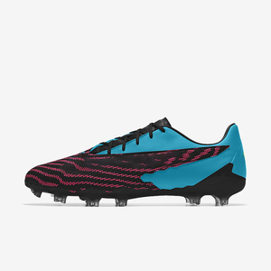 รองเท้าสตั๊ดฟุตบอลแบบ Low Cut สำหรับพื้นสนามแข็ง สีน้ำเงินดำลายทาง พิมพ์ลายกันลื่น รองเท้าฟุตบอลสำหรับเล่นกลางแจ้ง - Product Image 4