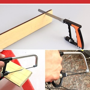 Ensemble de scies à main multifonctions, cadre en acier de 590 mm, lame de remplacement 18 Tpi pour la découpe de modèles en bois et en métal - Product Image 4