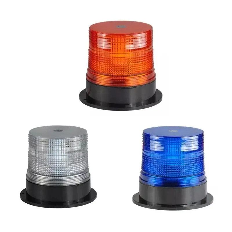 3 Flash Functions LED Beacon DC12V /48V Strobe Flash Lamp Revolving Security LED Warning Light With 4"/7" Dome