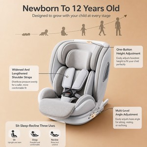 <span class=keywords><strong>Seggiolino</strong></span> Auto Girevole a 360 Gradi con Riscaldamento, Ventilazione e Controllo Vocale per Neonati fino a 12 Anni, <span class=keywords><strong>ISOFIX</strong></span> - Product Image 6