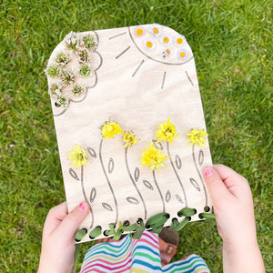 Support de fleurs en bois printemps pour enfants exploration en plein air de la nature jeu de chasse au trésor bébé jouets interactifs parent-enfant - Product Image 6