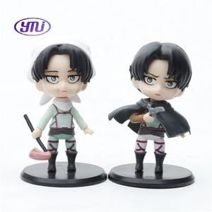 6 unids/set colección adornos Attack on Titan figuras Eren Mikasa juguetes figura Anime - Product Image 5