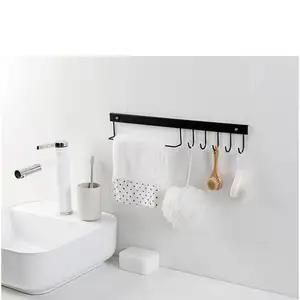 Perforated Hook-free Kitchen Kitchenware Wall-hung Hook Bathroom Seamless Strong Adhesive Hook