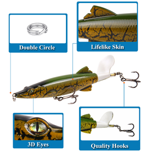 <span class=keywords><strong>Leurre</strong></span> <span class=keywords><strong>de</strong></span> pêche en plastique ABS Cayman neuf <span class=keywords><strong>de</strong></span> 13 cm/16 g, <span class=keywords><strong>leurre</strong></span> dur à découpe, eau salée, surface, crayon, popper, <span class=keywords><strong>whopper</strong></span>, pour la pêche au bar et au marlin - Product Image 2