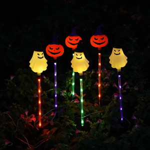 Halloween <b>Ground</b> <b>Stake</b> Solar IP65 Light Spooky Doll Head Pumpkin Ghost Witch Waterproof Outdoor Garden Lawn Yard Scary Party - Product Image 3