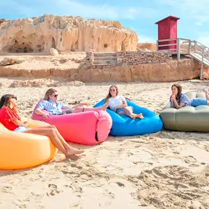 Canapé gonflable de Camping, canapé Portable, sac de couchage gonflable rapide, sac paresseux de plage en plein Air