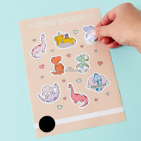 Autocollants personnalisés mini étoiles en vinyle, imprimés UV, pelliculage mat, motifs de dessins animés, pour scrapbooking et décoration de maternelle