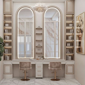 Luxury Salon Interior Design Custom <b>LED</b> <b>Mirror</b> Display Shelving | High Quality Durable Eco-Friendly Turnkey Salon Fit-Out - Product Image 3