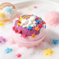 Bombes de bain effervescentes artisanales Rainbow Star, bio, véganes, sans alcool, avec logo personnalisé OEM/ODM, pour enfants, cadeau spa