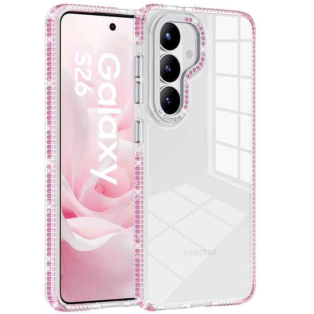 Premium Shockproof Clear Anti-Scratch Anti-Yellow Glitter Phone Case for Samsung Galaxy S26 Smartphone Case for S26 S25 Ultra