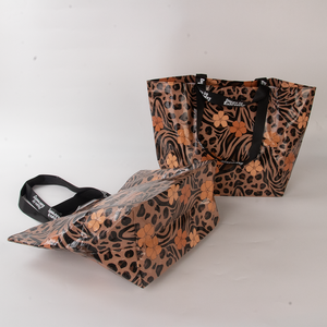 Borsa della spesa con stampa leopardata di alta qualità resistente in tessuto pp borsa della spesa riciclata Eco abbigliamento regalo sacchetti della spesa - Product Image 3